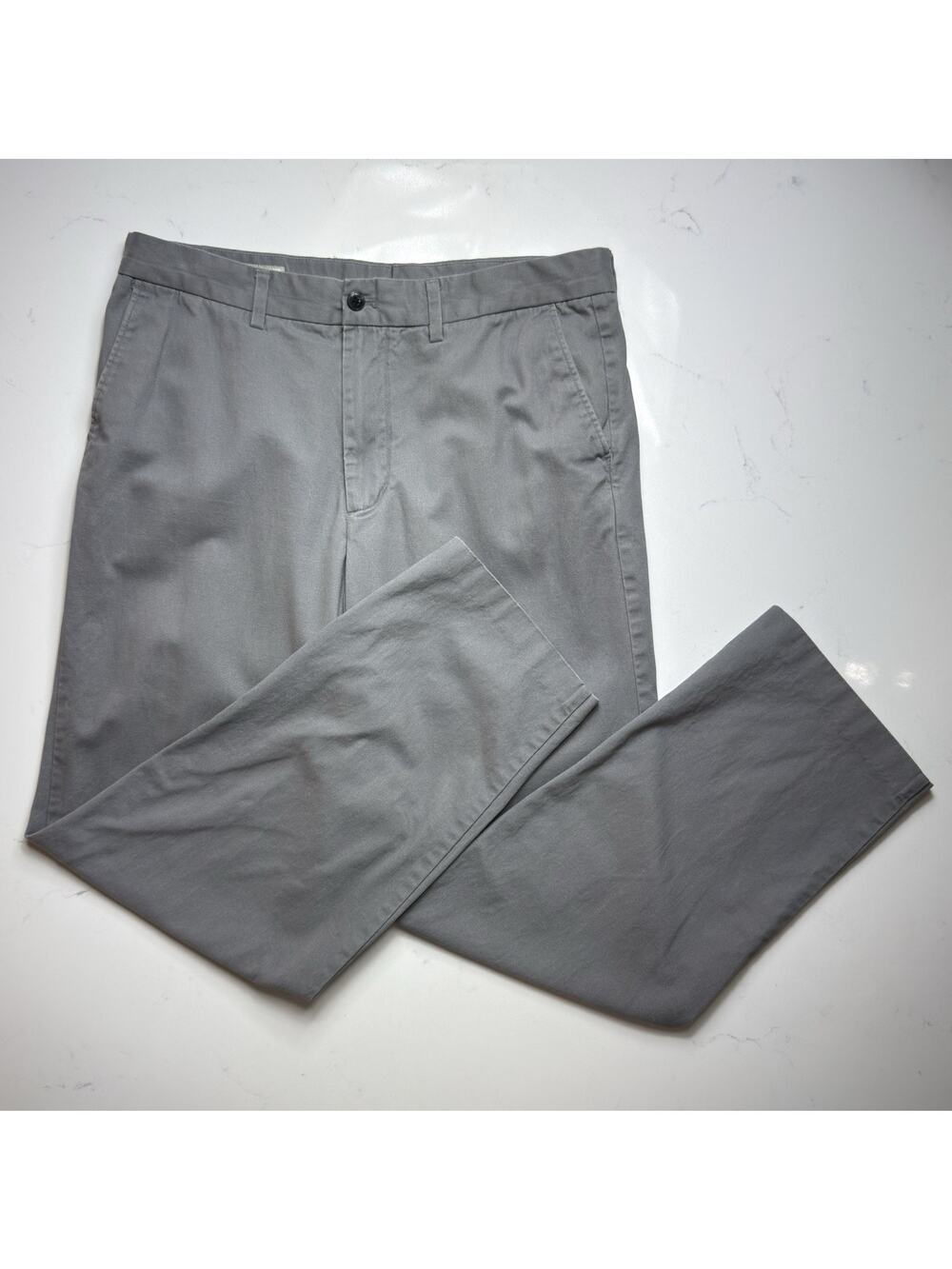Nordstrom SMARTCARE Men’s Wrinkle-Free Dress Pants 100% Cotton Gray 34x30